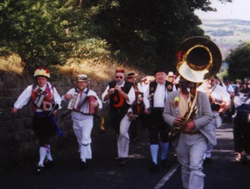 Musicians at the head of the procession.