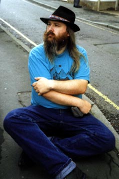 A picture of me sitting on the floor in Much Wenlock - Well it seemed like a good idea at the time.